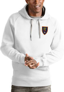 Antigua Real Salt Lake Mens White Victory Long Sleeve Hoodie