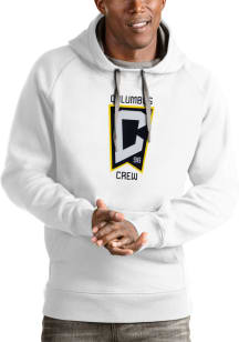 Antigua Columbus Crew Mens White Full Front Victory Long Sleeve Hoodie