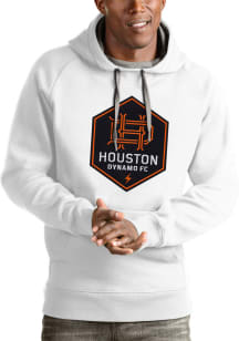 Antigua Houston Dynamo Mens White Full Front Victory Long Sleeve Hoodie