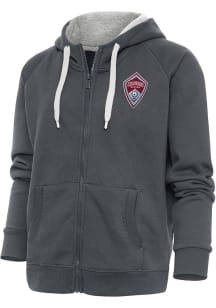 Antigua Colorado Rapids Womens Charcoal Victory Long Sleeve Full Zip Jacket