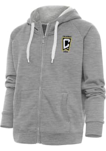 Antigua Columbus Crew Womens Grey Victory Long Sleeve Full Zip Jacket