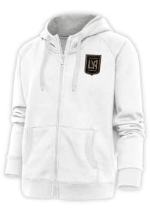 Antigua Los Angeles FC Womens White Victory Long Sleeve Full Zip Jacket