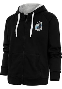 Antigua Minnesota United FC Womens Black Victory Long Sleeve Full Zip Jacket