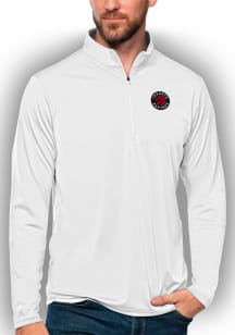 Antigua Toronto Raptors Mens White Tribute Long Sleeve Qtr Zip Pullover