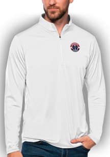 Antigua Washington Wizards Mens White Tribute Long Sleeve Qtr Zip Pullover