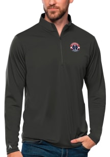 Antigua Washington Wizards Mens Grey Tribute Long Sleeve Qtr Zip Pullover