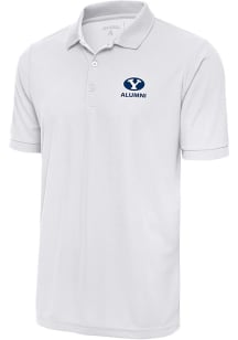 Antigua BYU Cougars White Alumni Legacy Pique Big and Tall Polo