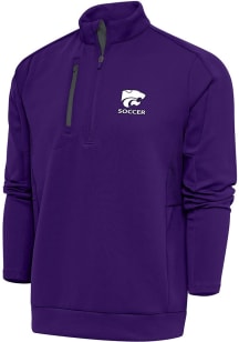 Antigua K-State Wildcats Mens Purple Soccer Generation Long Sleeve Qtr Zip Pullover