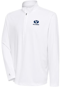 Antigua BYU Cougars Mens White Alumni Tribute Long Sleeve Qtr Zip Pullover
