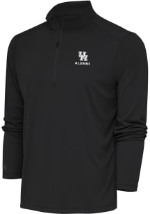 Antigua Houston Cougars Mens Grey Alumni Tribute Long Sleeve Qtr Zip Pullover