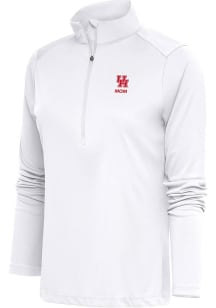 Antigua Houston Cougars Womens White Mom Tribute Qtr Zip Pullover