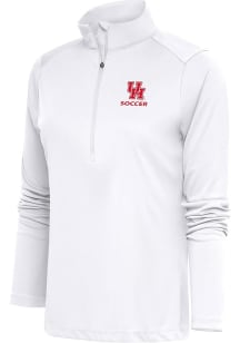 Antigua Houston Cougars Womens White Soccer Tribute Qtr Zip Pullover