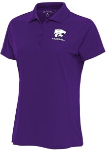 Antigua K-State Wildcats Womens Purple Baseball Tribute Qtr Zip Pullover
