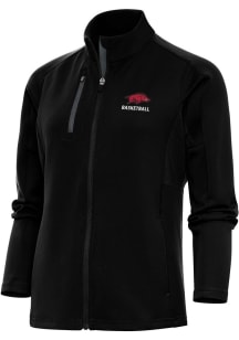 Antigua Arkansas Razorbacks Womens Black Basketball Generation Light Weight Jacket