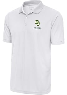 Antigua Baylor Bears White Soccer Legacy Pique Big and Tall Polo