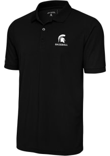 Antigua Michigan State Spartans Black Baseball Legacy Pique Big and Tall Polo