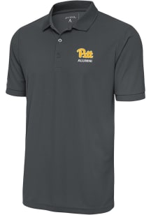 Antigua Pitt Panthers Grey Alumni Legacy Pique Big and Tall Polo