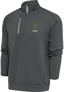Antigua Baylor Bears Mens Anthracite Dad Generation Long Sleeve Qtr Zip Pullover