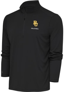 Antigua Baylor Bears Mens Grey Volleyball Tribute Long Sleeve Qtr Zip Pullover