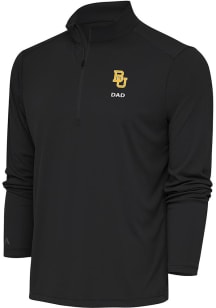 Antigua Baylor Bears Mens Grey Dad Tribute Long Sleeve Qtr Zip Pullover