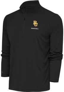 Antigua Baylor Bears Mens Grey Basketball Tribute Long Sleeve Qtr Zip Pullover