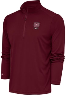 Antigua Missouri State Bears Mens Maroon Dad Tribute Long Sleeve Qtr Zip Pullover