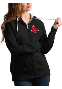 Antigua Boston Red Sox Womens Black Victory Full Long Sleeve Full Zip Jacket