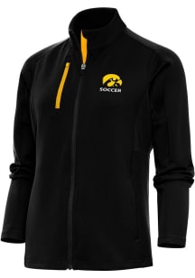 Antigua Iowa Hawkeyes Womens Black Soccer Generation Light Weight Jacket