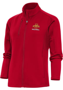 Antigua Iowa State Cyclones Womens Red Volleyball Generation Light Weight Jacket