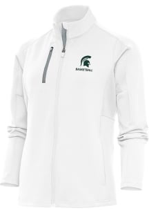 Antigua Michigan State Spartans Womens White Basketball Generation Light Weight Jacket