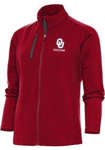 Antigua Oklahoma Sooners Womens Red Soccer Generation Light Weight Jacket