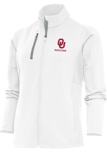 Antigua Oklahoma Sooners Womens White Soccer Generation Light Weight Jacket