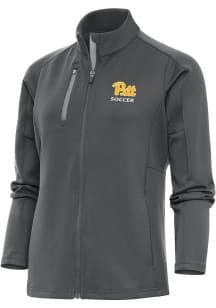 Antigua Pitt Panthers Womens Grey Soccer Generation Light Weight Jacket