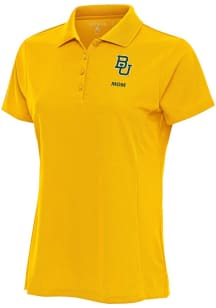 Antigua Baylor Bears Womens Gold Mom Legacy Pique Short Sleeve Polo Shirt