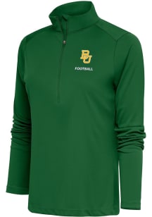 Antigua Baylor Bears Womens Green Football Tribute Qtr Zip Pullover