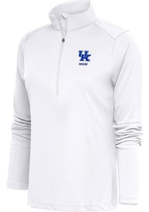 Antigua Kentucky Wildcats Womens White Mom Tribute Qtr Zip Pullover