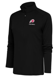 Antigua Utah Utes Womens Black Football Tribute Qtr Zip Pullover