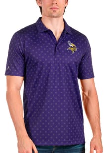 Antigua Minnesota Vikings Mens Purple Spark Short Sleeve Polo