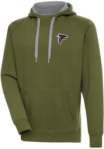 Antigua Atlanta Falcons Mens Olive Victory Long Sleeve Hoodie