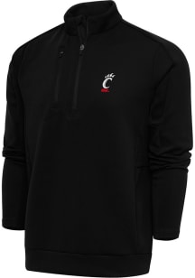 Antigua Cincinnati Bearcats Mens Black Generation Long Sleeve Qtr Zip Pullover