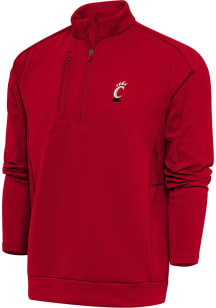 Antigua Cincinnati Bearcats Mens Red Generation Long Sleeve Qtr Zip Pullover