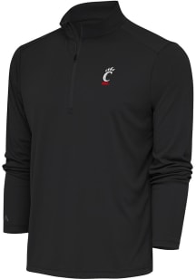 Antigua Cincinnati Bearcats Mens Grey Tribute Long Sleeve Qtr Zip Pullover