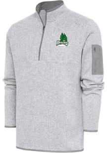Antigua Dayton Dragons Mens Grey Fortune Long Sleeve Qtr Zip Fashion Pullover