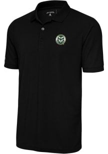 Antigua Colorado State Rams Black Legacy Pique Big and Tall Polo