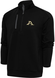 Antigua Akron Zips Mens Black Generation Long Sleeve Qtr Zip Pullover