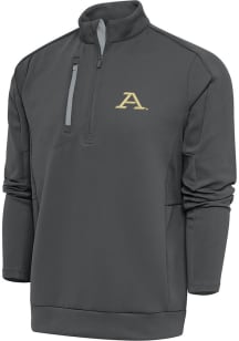 Antigua Akron Zips Mens Grey Generation Long Sleeve Qtr Zip Pullover