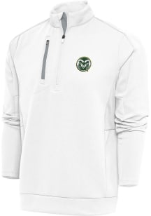 Antigua Colorado State Rams Mens White Generation Long Sleeve Qtr Zip Pullover