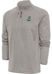 Antigua Colorado State Rams Mens Oatmeal Course Pullover Jackets
