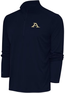 Antigua Akron Zips Mens Navy Blue Tribute Long Sleeve Qtr Zip Pullover