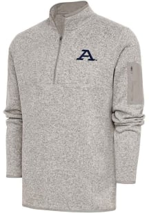 Antigua Akron Zips Mens Oatmeal Fortune Long Sleeve Qtr Zip Fashion Pullover